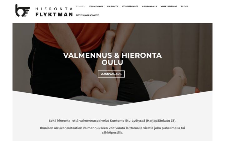 Zrzut ekranu hierontaflyktman.fi