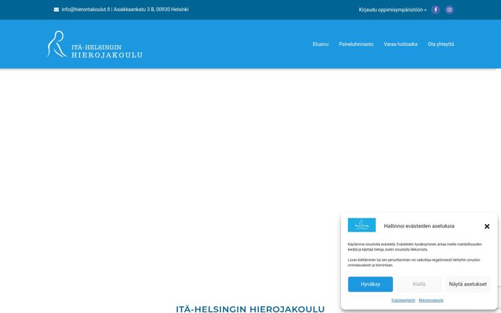 Screenshot of hierontakoulut.fi