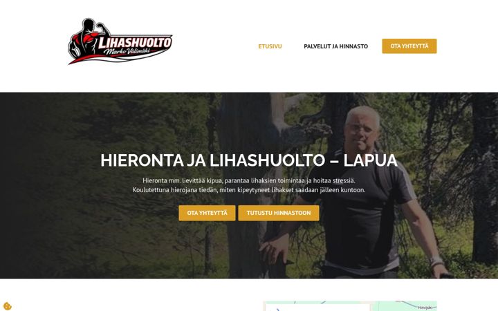Screenshot of hierontalapua.fi