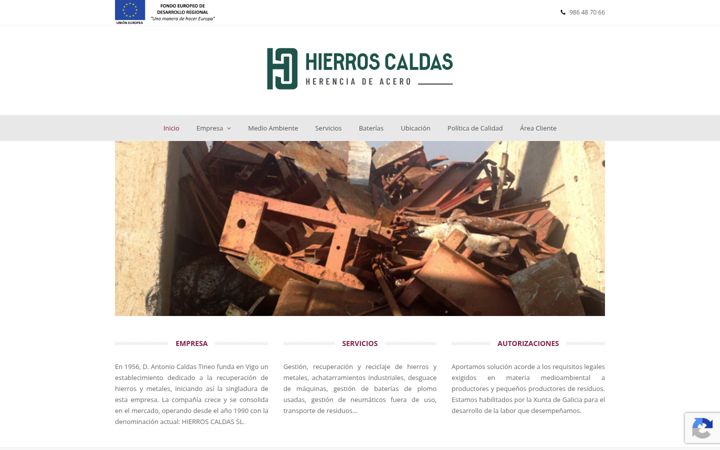 Screenshot of hierroscaldas.es