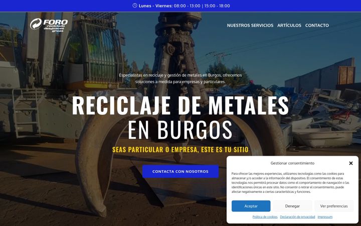 Screenshot of hierrosforo.com
