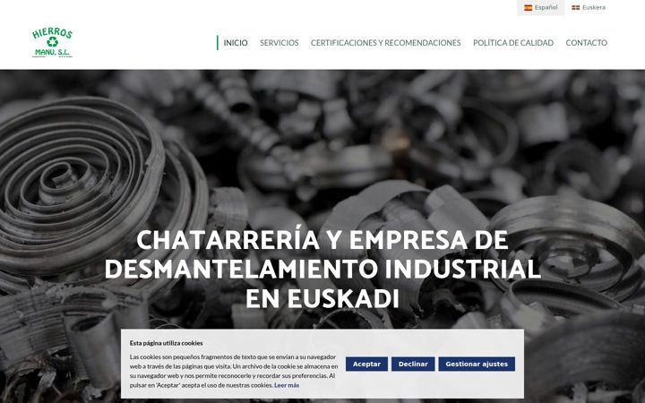 Screenshot of hierrosmanu.es