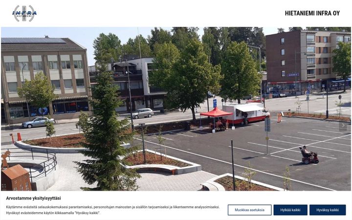 Screenshot of hietaniemiinfra.fi