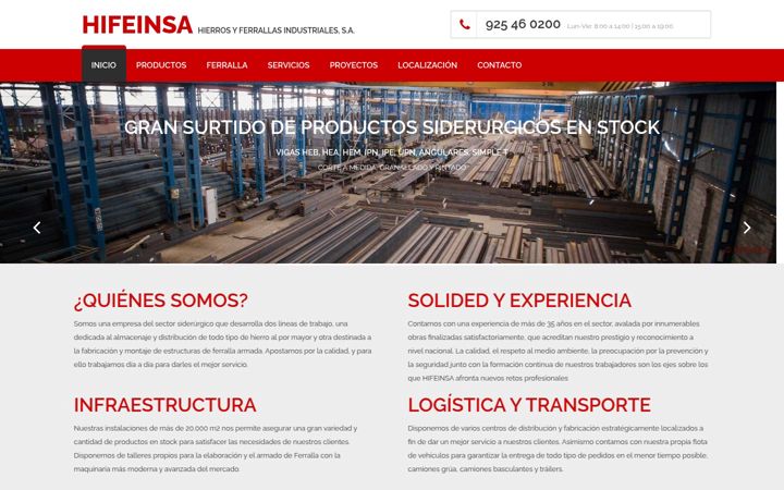 Screenshot of hifeinsa.com