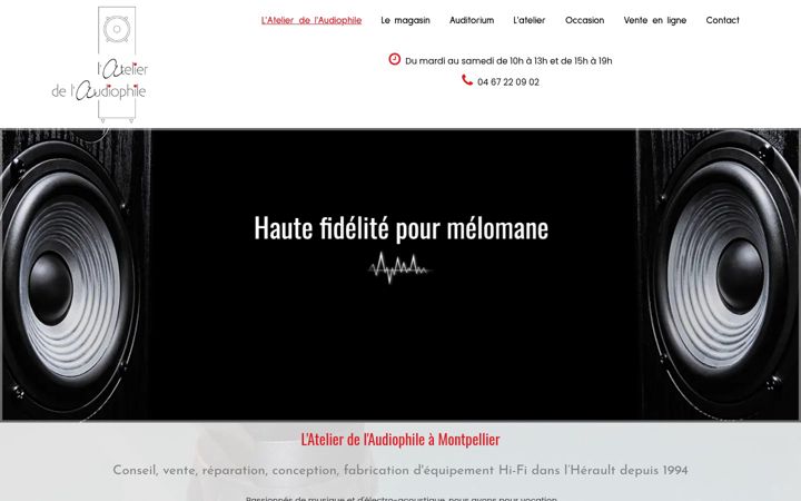 Screenshot of hifi-atelier-audiophile.fr