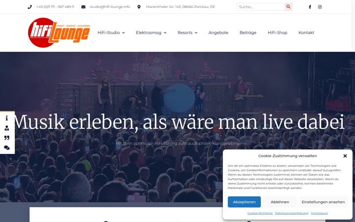 Screenshot of hifi-lounge.info