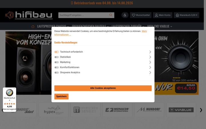 Screenshot of hifibau.de
