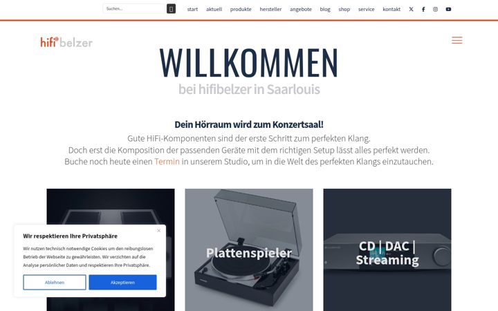 Screenshot of hifibelzer.de