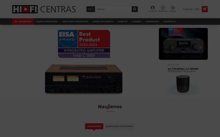 Screenshot di hificentras.lt