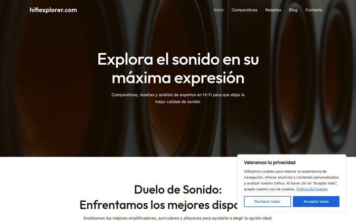 Screenshot of hifiexplorer.com