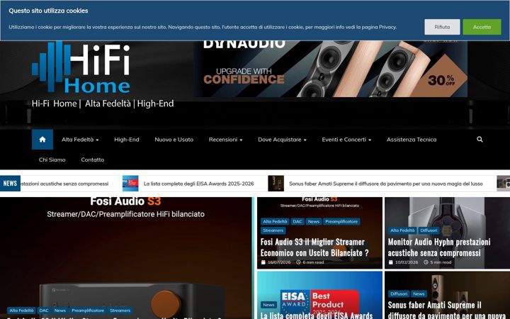 Screenshot of hifihome.it