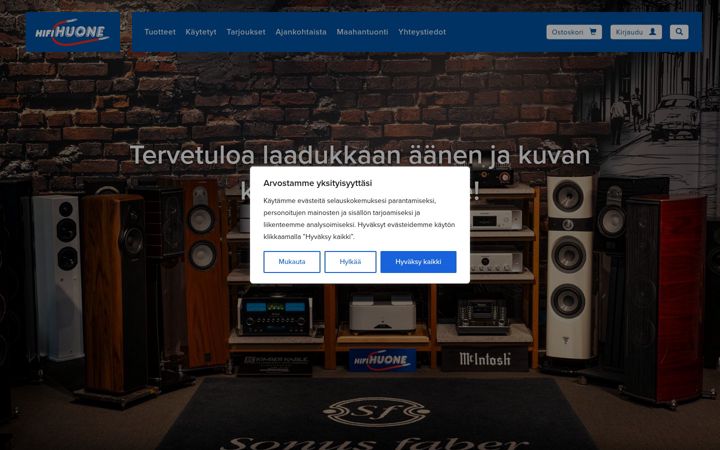 Screenshot of hifihuone.fi