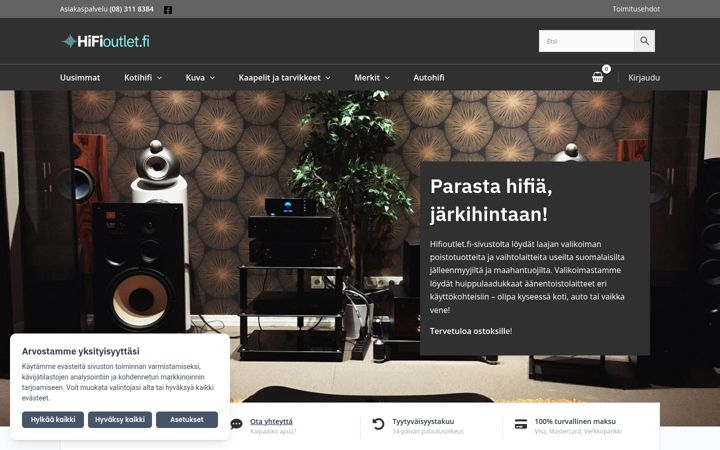 Screenshot of hifioutlet.fi