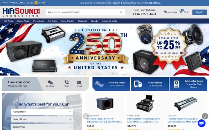 Screenshot of hifisoundconnection.com
