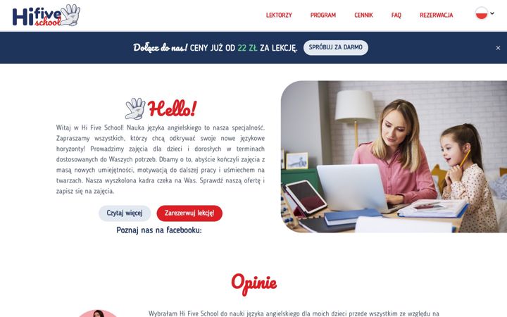Screenshot of hifiveschool.com