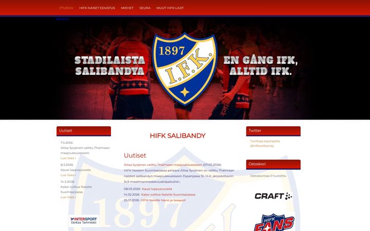 Screenshot of hifk.net