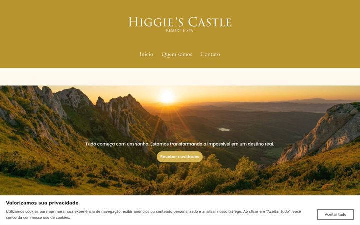 Screenshot of higgiescastle.com.br