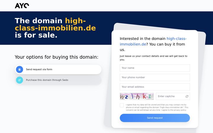 Screenshot of high-class-immobilien.de