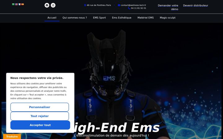 Screenshot of high-end-ems.com