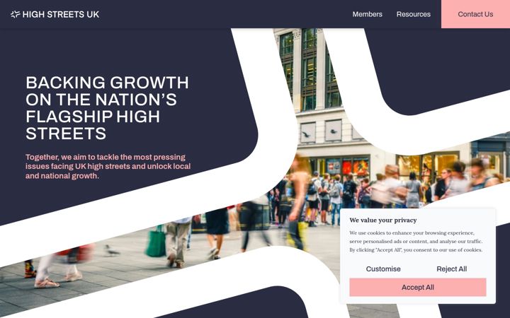 Screenshot of high-streets.co.uk
