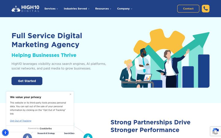 Screenshot of high10digital.com