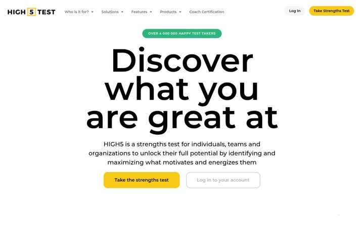 Screenshot of high5test.com