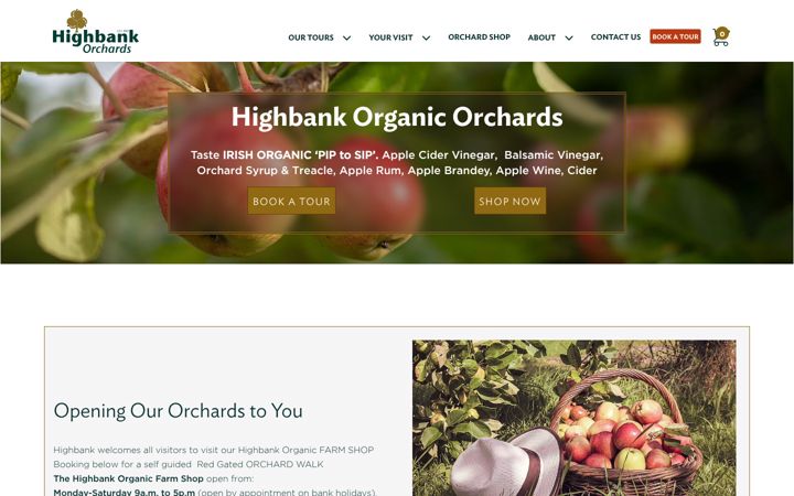 Screenshot of highbankorchards.com