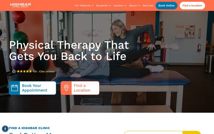 Screenshot of highbarhealth.com