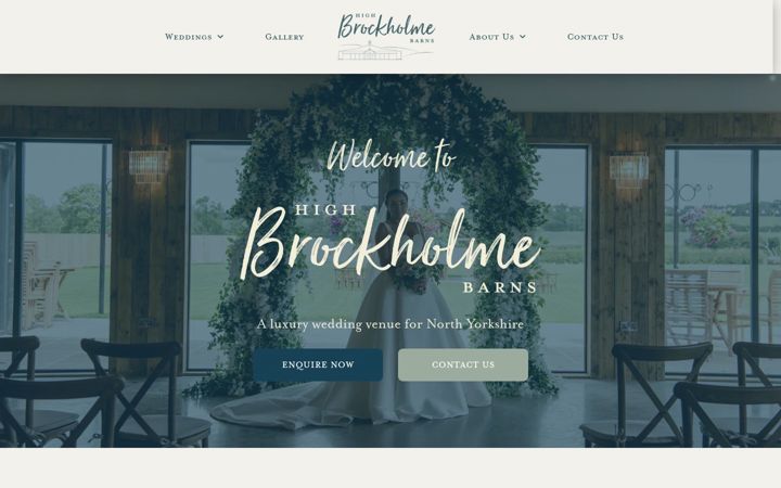 Screenshot of highbrockholmebarns.co.uk
