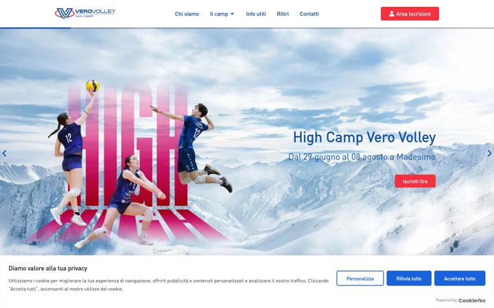 Screenshot of highcampverovolley.com