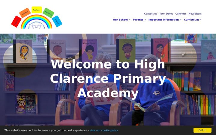 Screenshot of highclarenceacademy.org