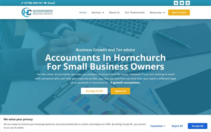 Screenshot of highclarityaccountants.com
