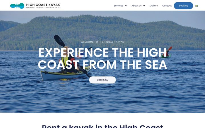 Screenshot of highcoastkayak.se