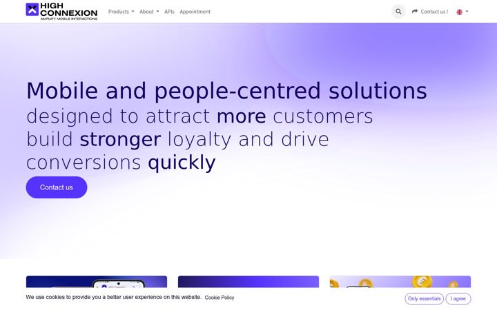 Screenshot of highconnexion.com