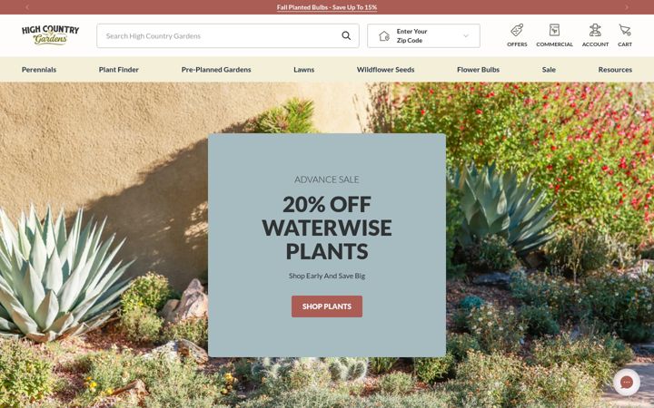 Screenshot of highcountrygardens.com