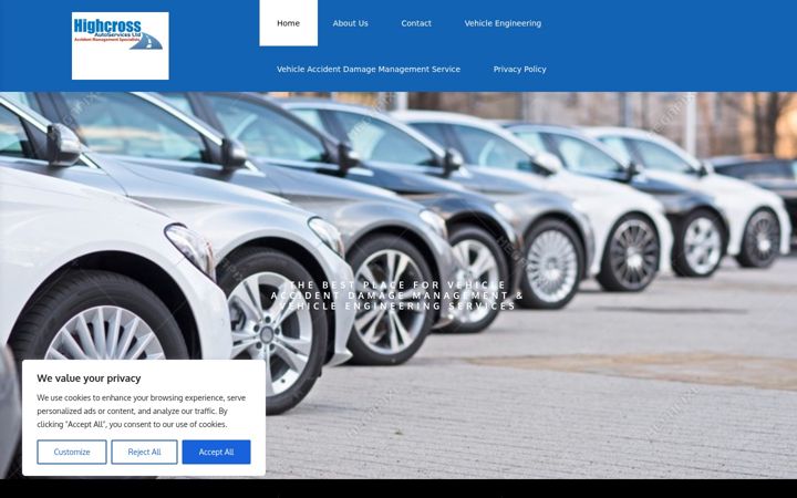 Screenshot of highcrossautoservicesltd.co.uk