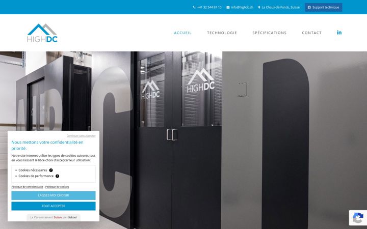 Screenshot of highdc.ch