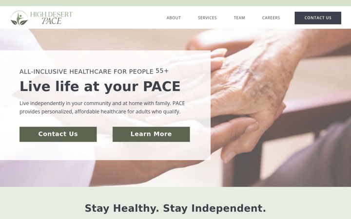 Screenshot of highdesertpace.org