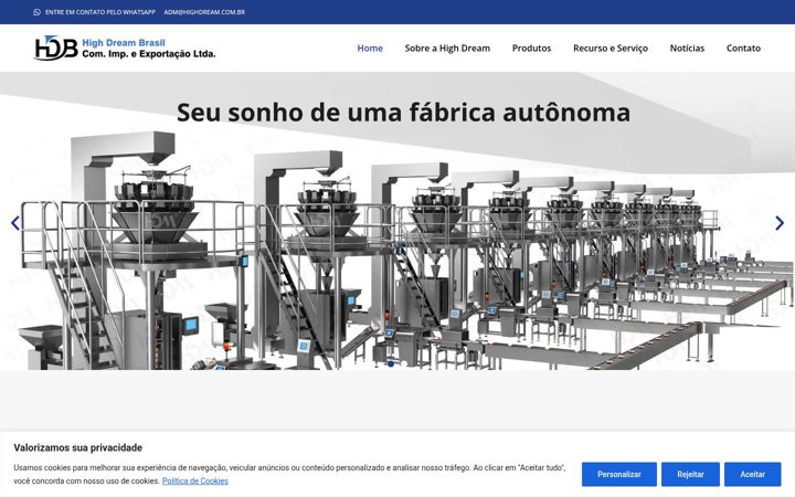 Screenshot of highdream.com.br