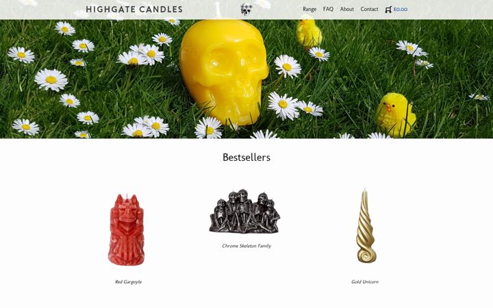Screenshot of highgate-candles.com