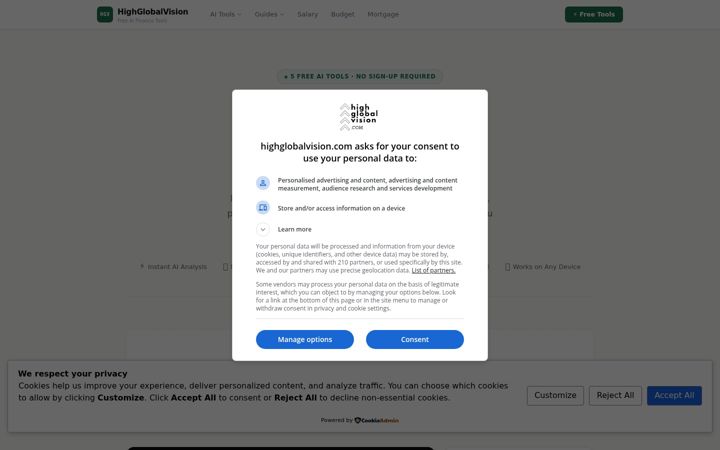 Screenshot of highglobalvision.com