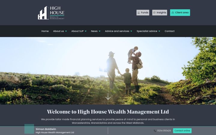 Screenshot of highhousewealth.co.uk