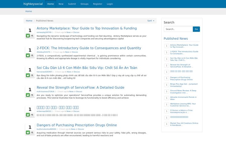 Screenshot of highkeysocial.com