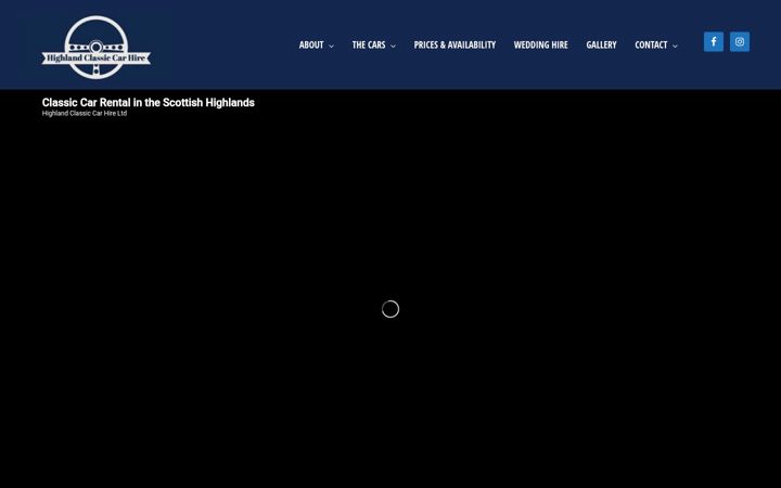 Screenshot of highlandclassiccarhire.co.uk
