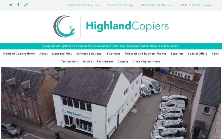 Screenshot of highlandcopiers.co.uk