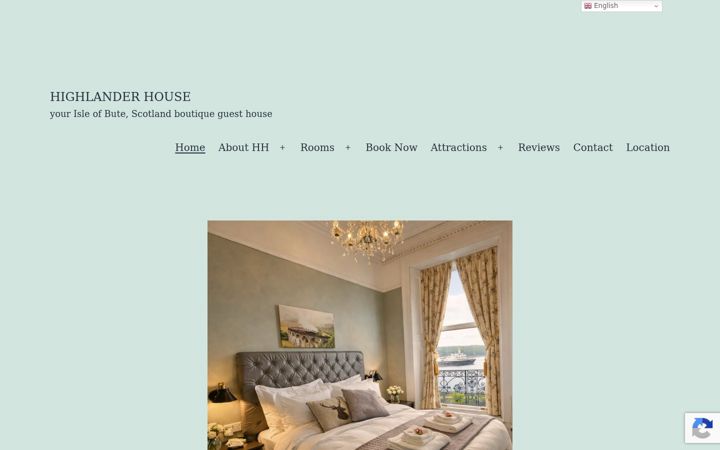 Screenshot of highlanderhouse.co.uk