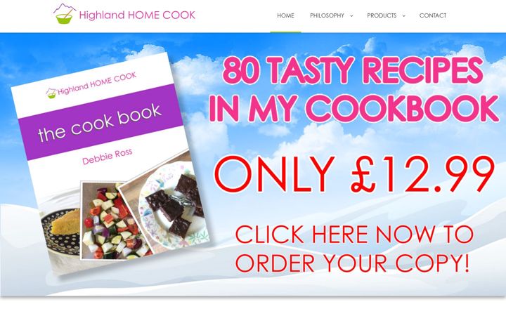 Screenshot of highlandhomecook.co.uk