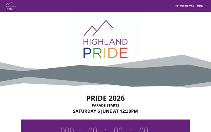 Screenshot of highlandpride.org