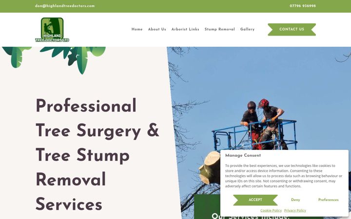 Screenshot of highlandtreedoctors.com