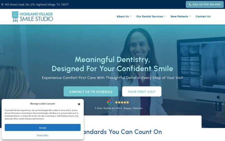 Screenshot of highlandvillagesmilestudio.com